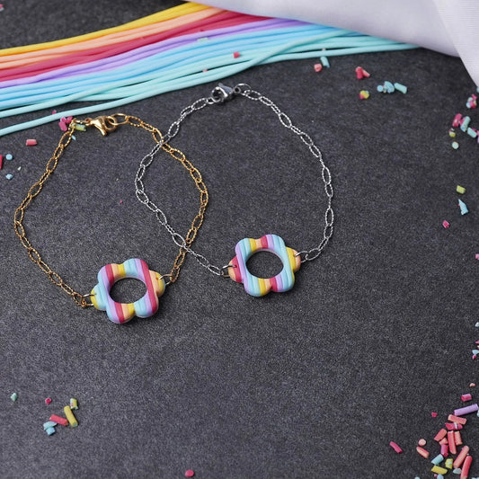 Armband in Blumenform (Color Splash)