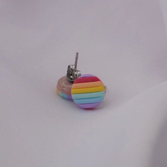 Kleine runde Ohrringe (Color Splash)