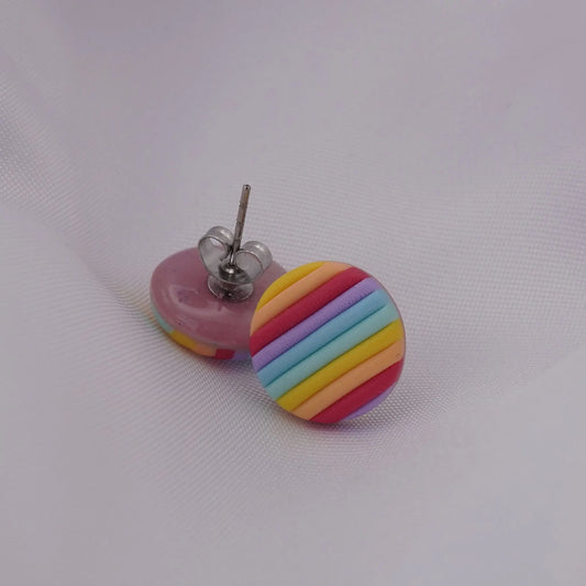 Mittelgroße runde Ohrringe (Color Splash)