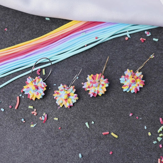 Ohrringe 'Gänseblümchen' (Color Splash)