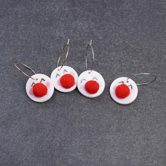 Runde Clowns Ohrringe (Karneval)