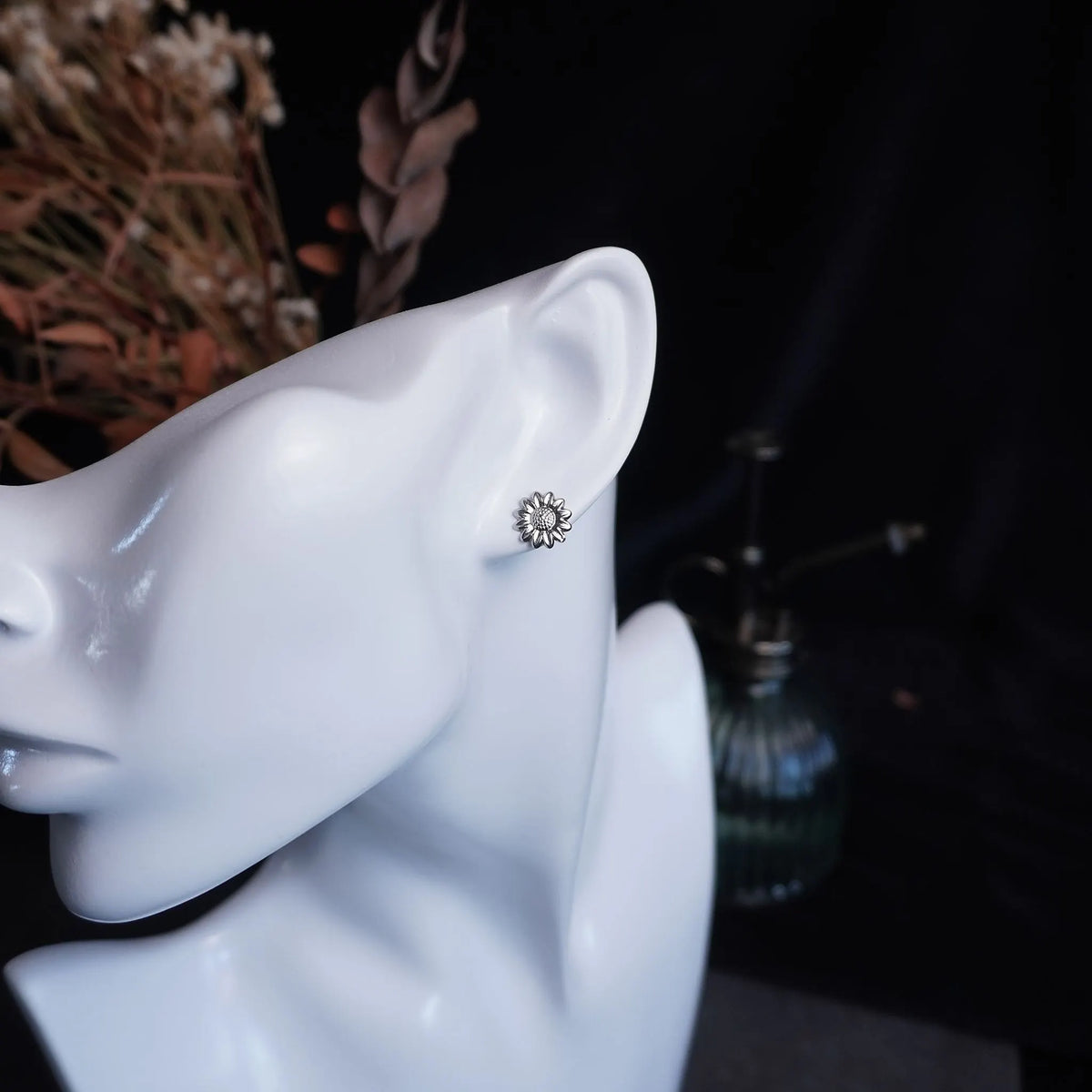 Kleine Edelstahl Blumen Ohrstecker