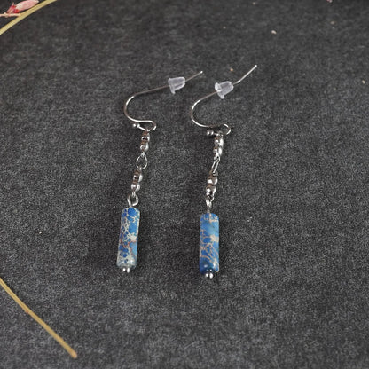 Ohrringe in Silber mit blauem Jaspis
