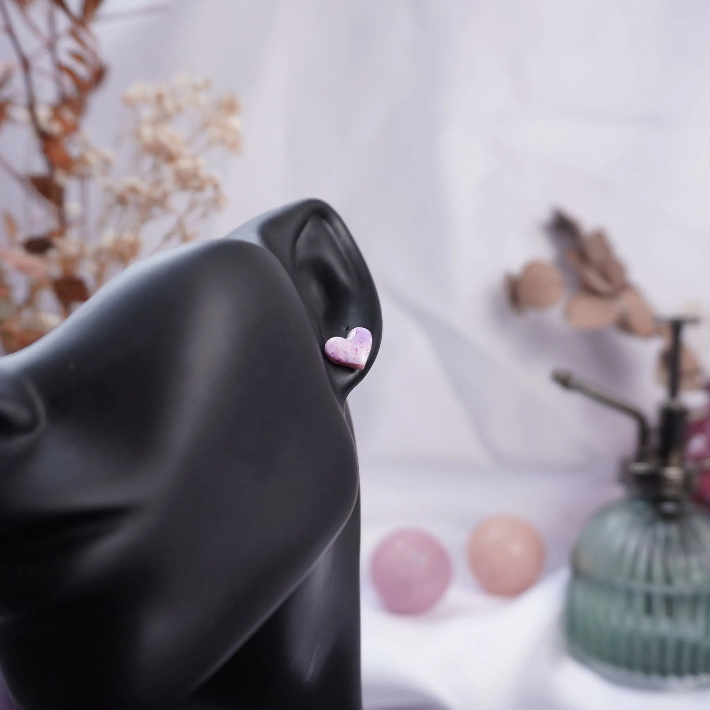 Kleine glitzernde Herz-Ohrringe (Crisy)
