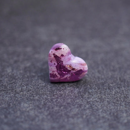 Kleine Herz-Ohrringe mit Glitzerfolie (Crisy)