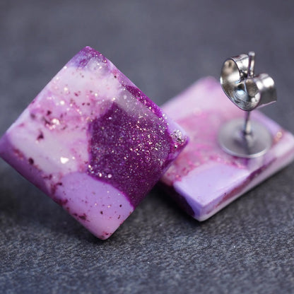 Glitzernde quadratische Ohrringe (Crisy)