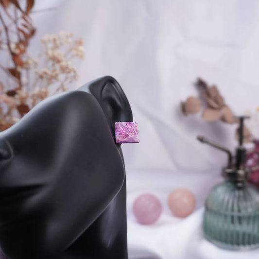 Quadratische Ohrringe mit Glitzerfolie (Crisy)