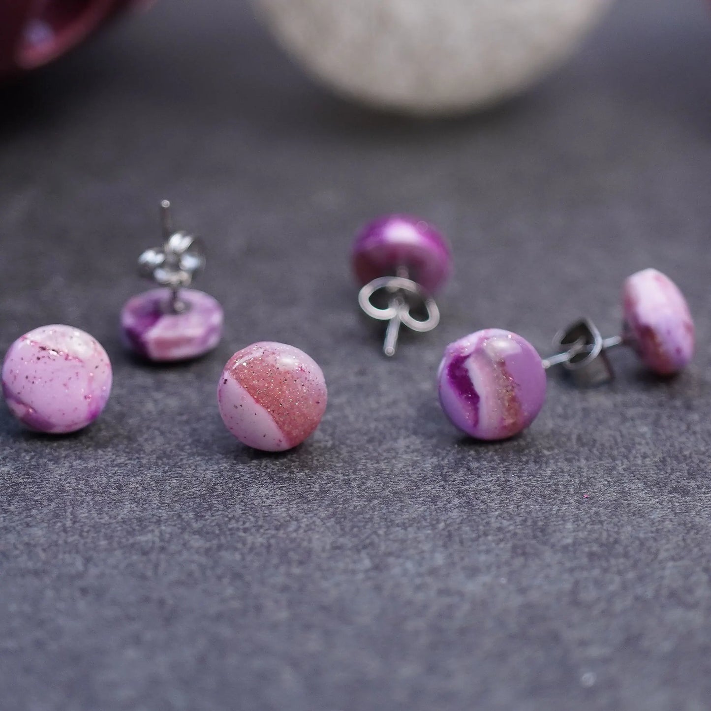 Mini glitzernde runde Ohrringe (Crisy)