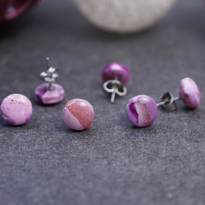 Mini glitzernde runde Ohrringe (Crisy)
