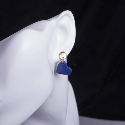 Herz-Ohrringe (Galaxy) goldfarben angesteckt