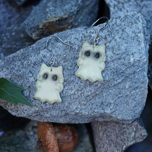 Katzen Gespenst-Ohrringe (Herbst)