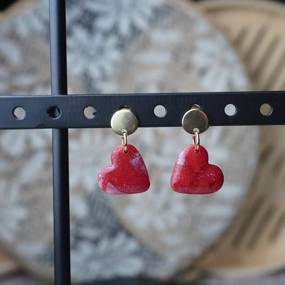 Herz-Ohrringe (Red Velvet) goldfarben frontal