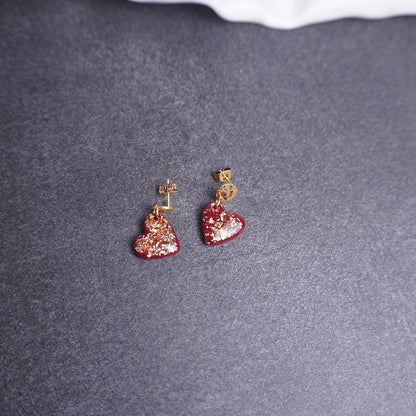 Herz-Ohrringe (X-Mas)