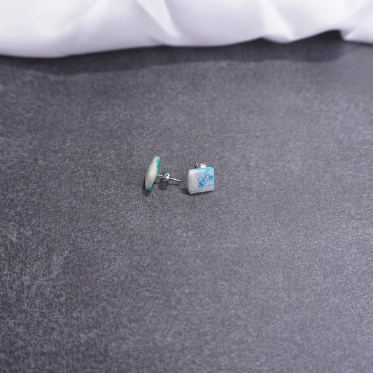 Kleine quadratische Ohrringe (X-Mas)