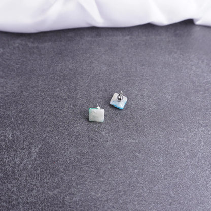Kleine quadratische Ohrringe (X-Mas)