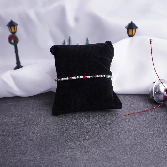 Rundes Armband mit Glasperlen (X-Mas)