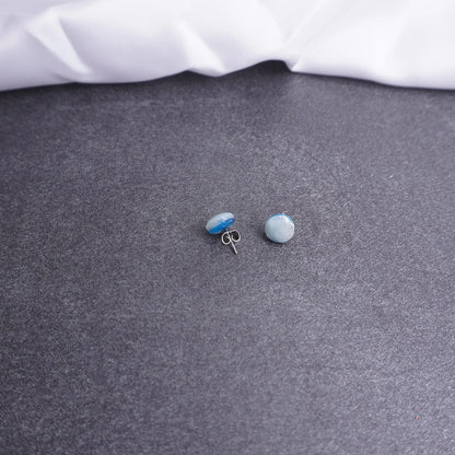 Kleine glitzernde runde Ohrringe (X-Mas)